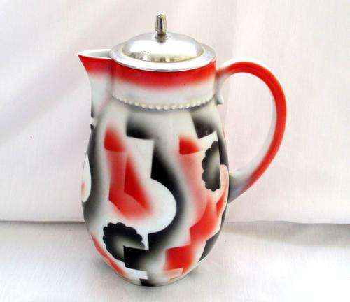 BEAUTIFUL ART DECO LEUCHTENBURG GERMAN CHINA PITCHER 1930's