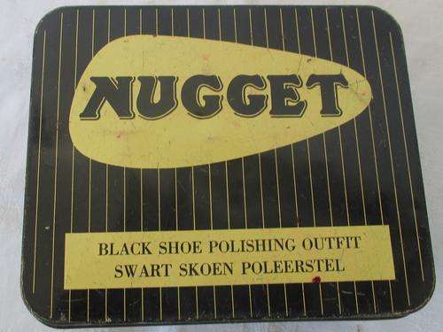OLD NUGGET SHOE POLISHING OUTFIN TIN