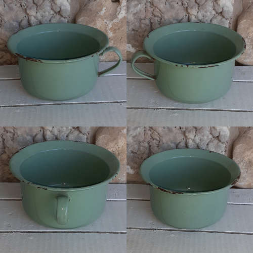 Green Enamel Set of 3