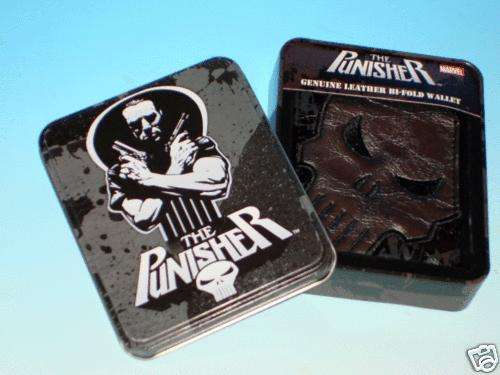 Marvel Official Punisher Genuine Leather Wallet with Special Ed. Tin