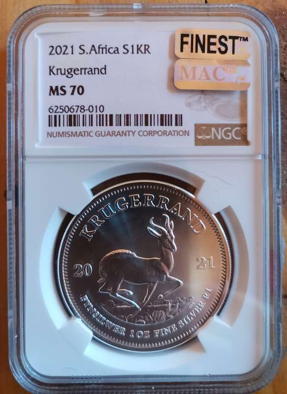 2021 Silver KrugerRand NGC MS70