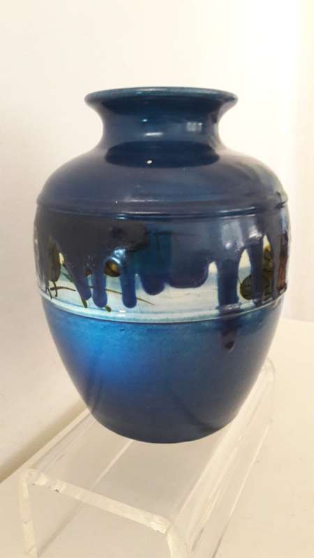 Japanese Awaji Art Deco ceramic vase circa 1930's