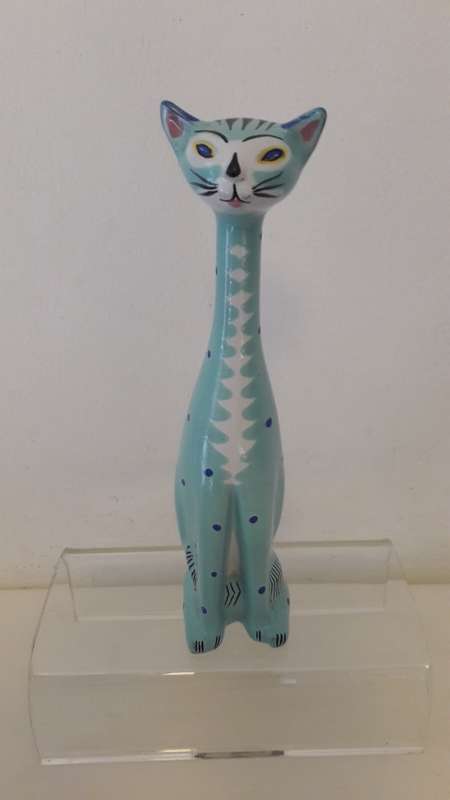 Rare Midcentury modern  Upsala Ekeby Sweden ceramic  Mod Cat designed by Dorothy Clough late 1950's