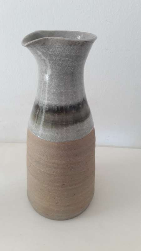 Tim Morris famous SA art potter - stoneware studio ceramic carafe circa 1970's