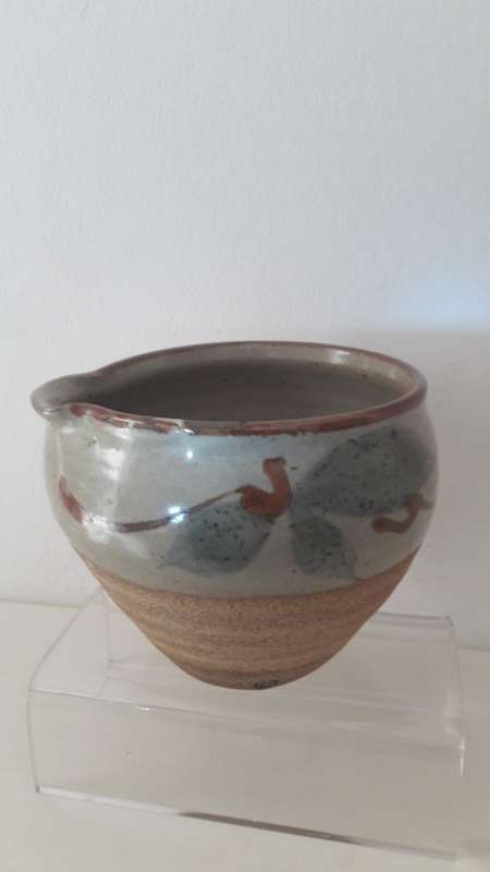 Tim Morris famous SA studio potter  stoneware  carafe with pouring spout circa 1970's