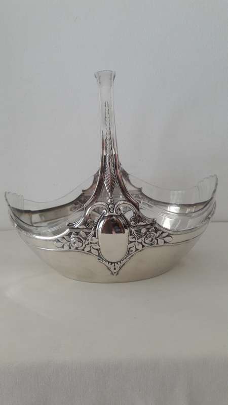 Wmf Germany Art Nouveau  silver plated fruit or patisserie basket circa 1900