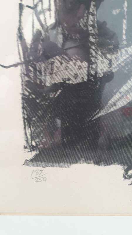 Gunther Van Der  Reis famous  German born South African artist signed lithograph