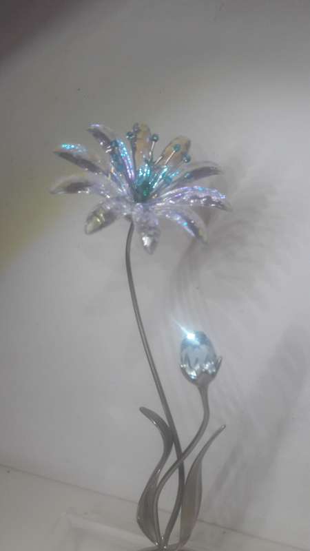 Swarovski Austria Crystal flower and bud ornament 20th Century