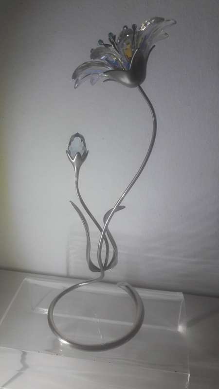 Swarovski Austria Crystal flower and bud ornament 20th Century