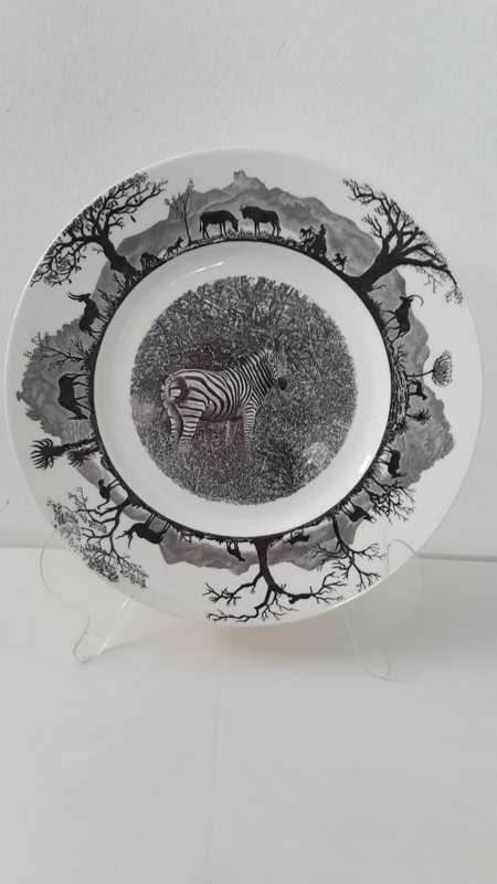 Rare 1940's Wedgwood Kruger Park  large commemorative wall plate -Zebra