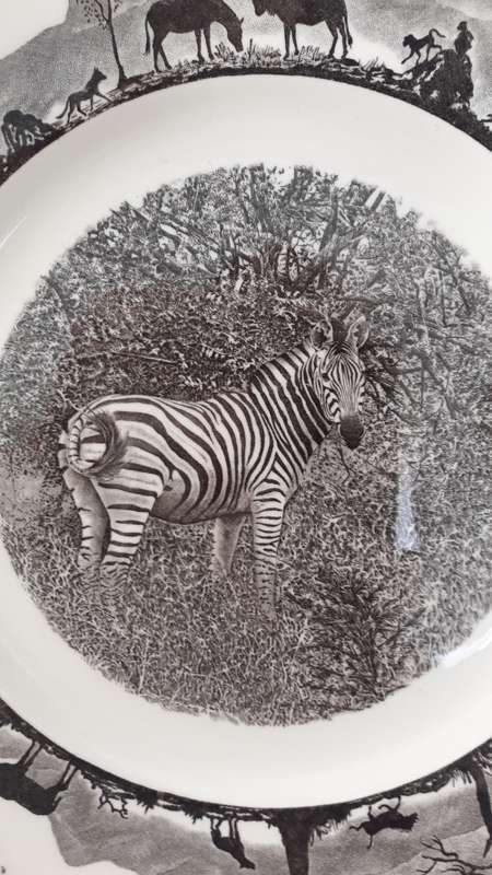 Rare 1940's Wedgwood Kruger Park  large commemorative wall plate -Zebra