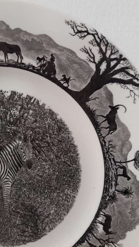 Rare 1940's Wedgwood Kruger Park  large commemorative wall plate -Zebra