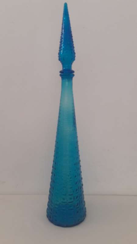 Collectible Retro Genie decanter Empoli Glass Italy 1960's