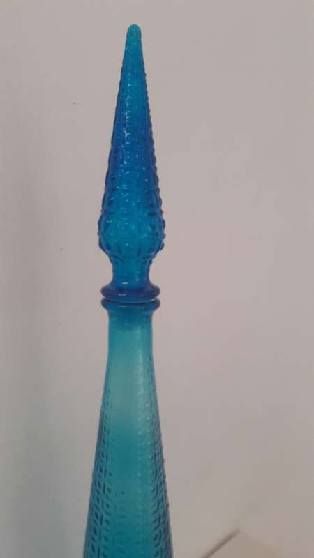 Collectible Retro Genie decanter Empoli Glass Italy 1960's