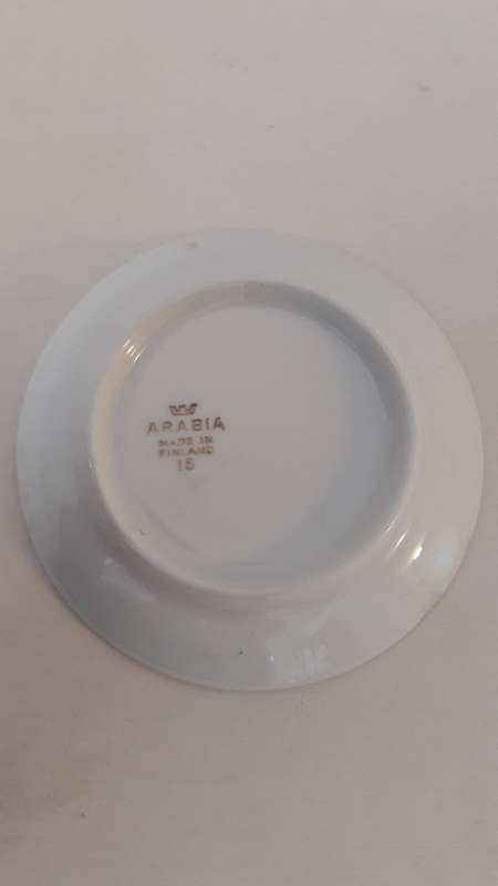 Collectible Scandinavian  Arabia Finland pin trays x2 Emilia series