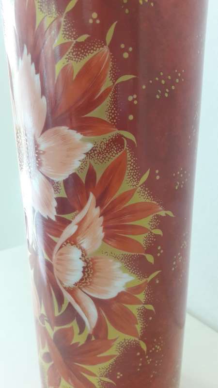 Large Midcentury Modern AK Kaiser Germany porcelain vase circa 1970s