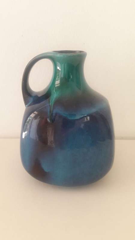 Collectible Midcentury modern German Graflich Ortenburg fat lava jug circa 1960's