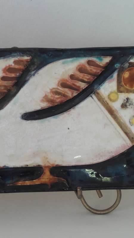 Collectible Midcentury modern ceramic tile by Federico Fabbrini  Italy 1950's