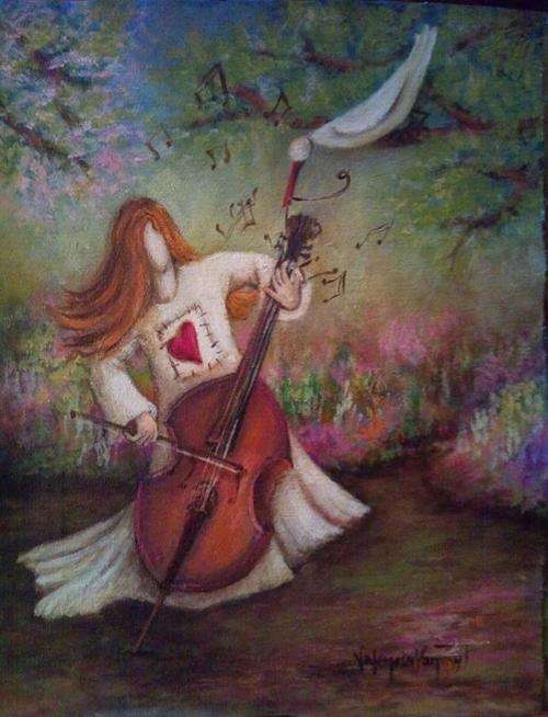 VALENCIA VAN ZYL - Playing in the park - 33 cm x 26 - Canvas