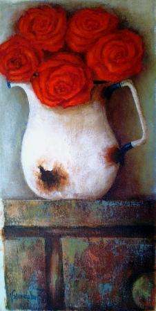 VALENCIA VAN ZYL - Acrylic on very good quality canvas (23cm x 46cm)
