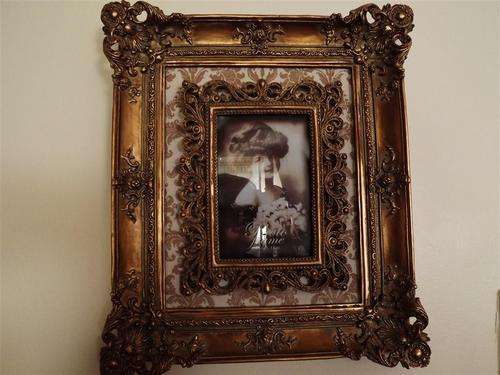 CRAZY R1.00 START !"ANTIQUE STYLE LOOKING " BEAUTIFUL HEAVY  ORNATE GOLD GILDED'DOUBLE'   FRAME