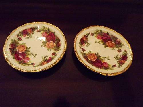 TWO ROYAL ALBERT 'OLD COUNTRY ROSES' BUTTER DISHES - PERFECT CONDITION. BEAUTIFUL FOR ALL COLLECTORS
