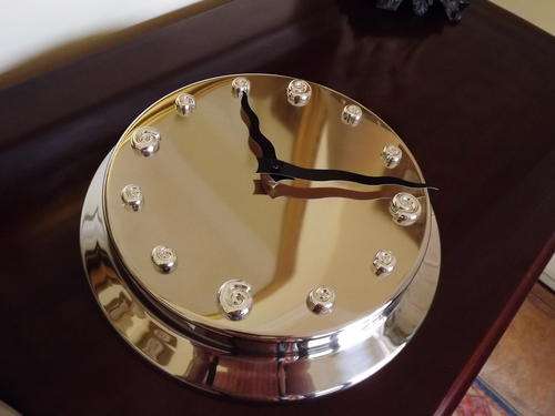 CRAZY R1.00 START ! on a 'CaRRoL BoYeS' style CLOCK - SHINY CHROME COLOUR !