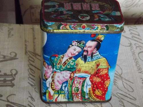 Crazy R1.00 start on COLLECTABLE VINTAGE 4 oz JASMINE TEA TIN - WITH BEAUTIFUL COLOURS AND GRAPHICS