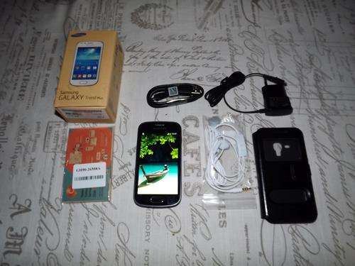 SAMSUNG GALAXY TREND PLUS CELLPHONE WITH BALANCE OF WARRANTY,  BOX AND NEW BATTERY,FLIP COVER,ETC ..