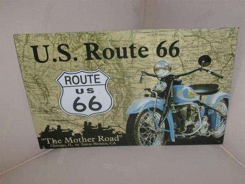 U.S ROUTE 66 - "THE MOTHER ROUTE" LARGE METAL SIGN. - LIMITED EDITION IN 1996 - COLLECTORS ITEM !