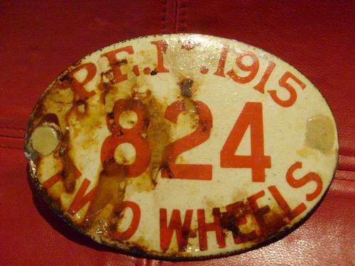 ORIGINAL  1915 SOUTH AFRICAN BICYCLE(TWO WHEELS)  LICENCE/ NUMBER  PLATE IN METAL - VERY RARE !