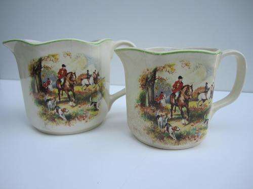 Absolutely Gorgeous! Two (Made in England) Nelson Ware Elijah Cotton Ltd. Jugs!