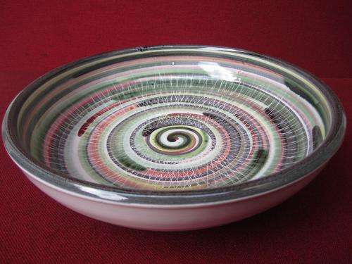 Unique and Brilliant Vintage "RYE POTTERY" Sgraffito Bowl! Made in England.