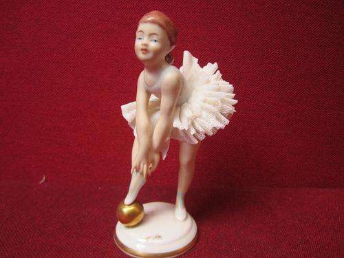 Exquisite ALKA DRESDEN Vintage Lace Ballerina Figurine! Made in W.Germany!