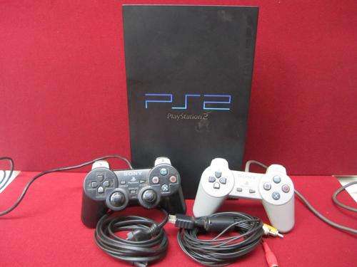 Super Awesome PS2 - PLAYSTATION 2 plus TWO CONTROLS!