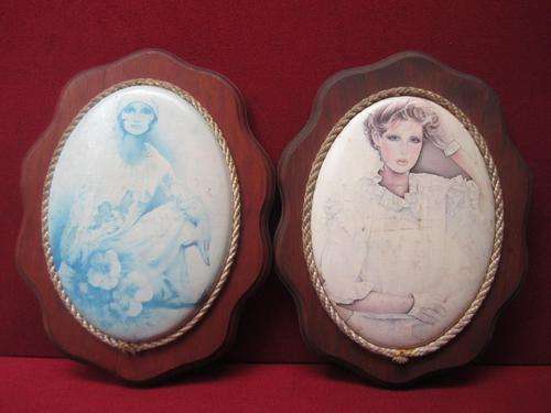 A lovely pair of "SARA MOON" Wooden Base Pictures of Moshgan & Carolyn! WHAT AN EXCITING FIND!!!