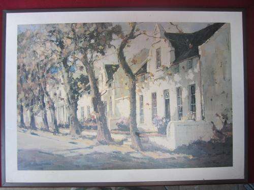 Stunning Framed Reproduction of Gian Pierro Garizio's DORP STREET STELLENBOSCH!