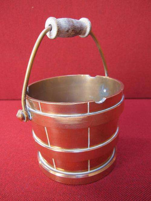 Stunning & Sturdy Bucket/Pail Shaped Ashtray! This item is solid and heavy!