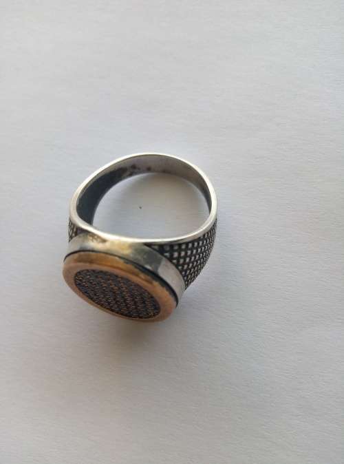 COOL MEN`S SILVER 925 ENGRAVED RING SIZE 12
