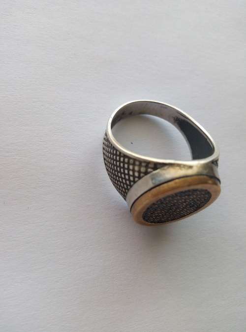 COOL MEN`S SILVER 925 ENGRAVED RING SIZE 12