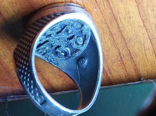 COOL MEN`S SILVER 925 ENGRAVED RING SIZE 12