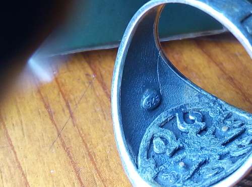 COOL MEN`S SILVER 925 ENGRAVED RING SIZE 12