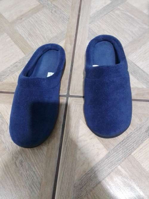 GENUINE REMEDY HEALTH GEL SLIPPERS SIZE LARGE DARK BLUE