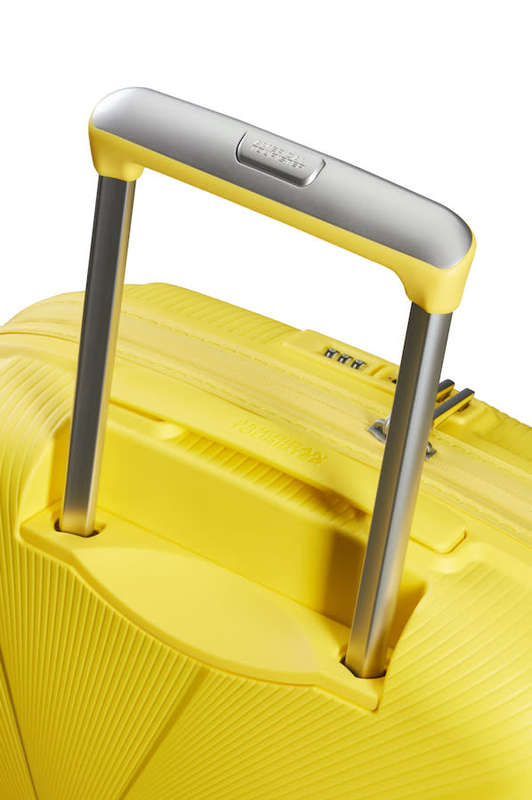 American Tourister StarVibe 55cm Expandable Spinner  Electric Lemon, TSA Lock, Cabin Size