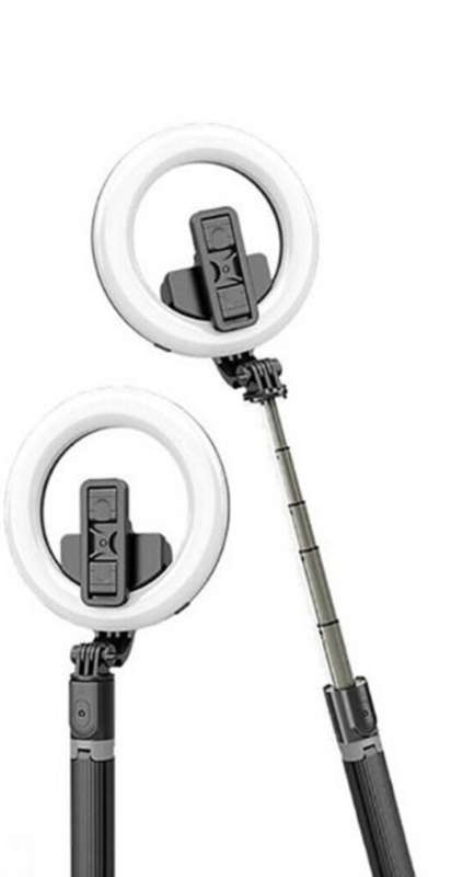 Selfie Stick Tripod With 5` LED Ring Fill Light L07