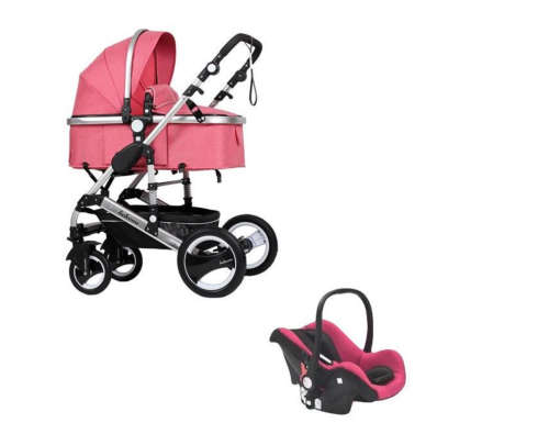 Baby Strollers 3 in 1- Pink