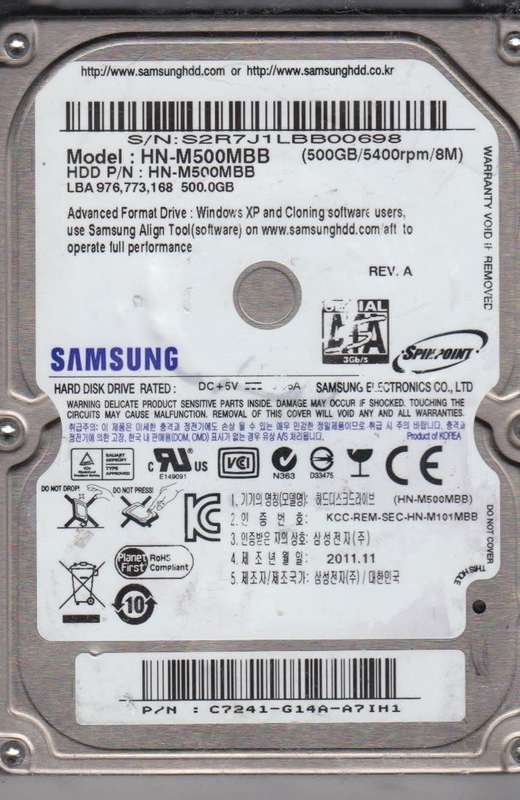 Samsung 500GB 2.5` External HDD