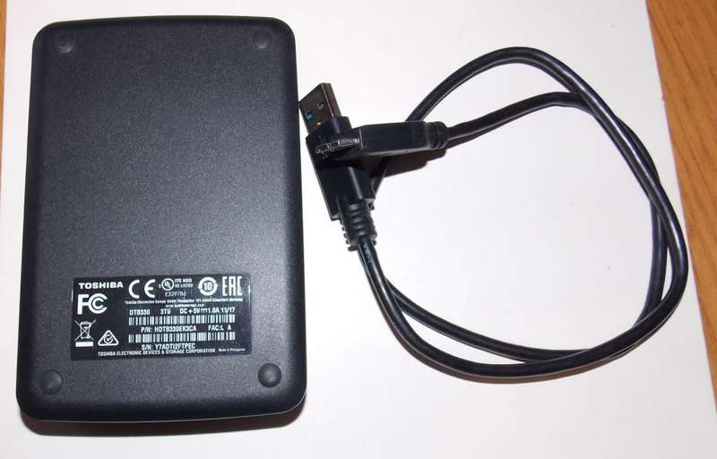 3TB Toshiba Portable External HDD