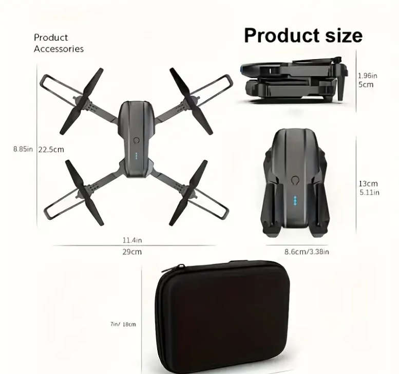 E99 Drone: Folding Drone - SD Dual Camera, Remote-controlled Drone