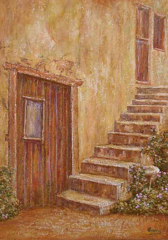 Doors and Stair - 340 x 480 mm, oil on canvas board